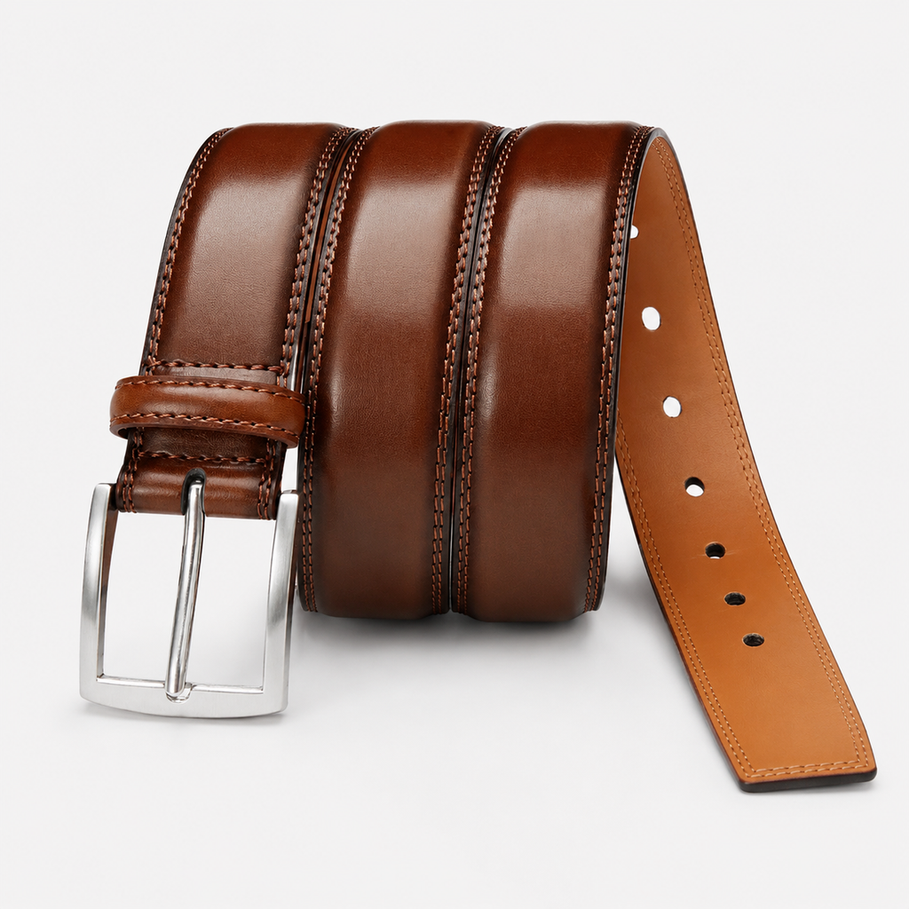 Ceinture À Boucle Ardillon Cuir Cognac Homme univers Ceinture
