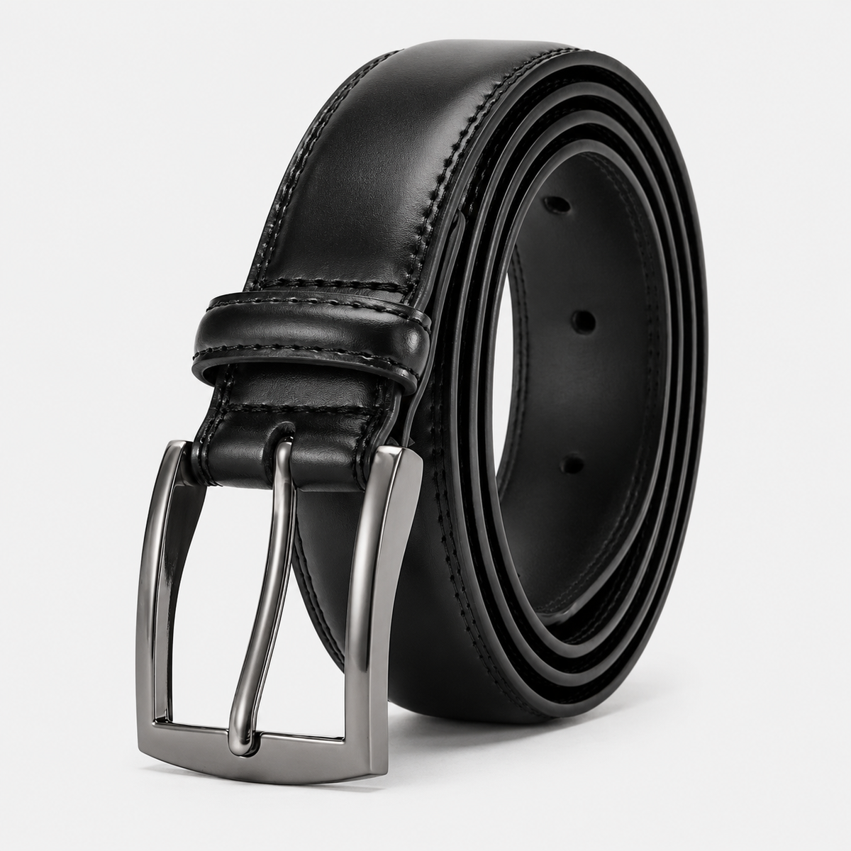 Ceinture À Boucle Ardillon Cuir Noir Homme univers Ceinture