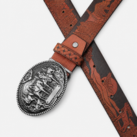 Ceinture Camel En Simili-Cuir Avec Boucle Cowboy Western Univers Ceinture Univers Ceinture