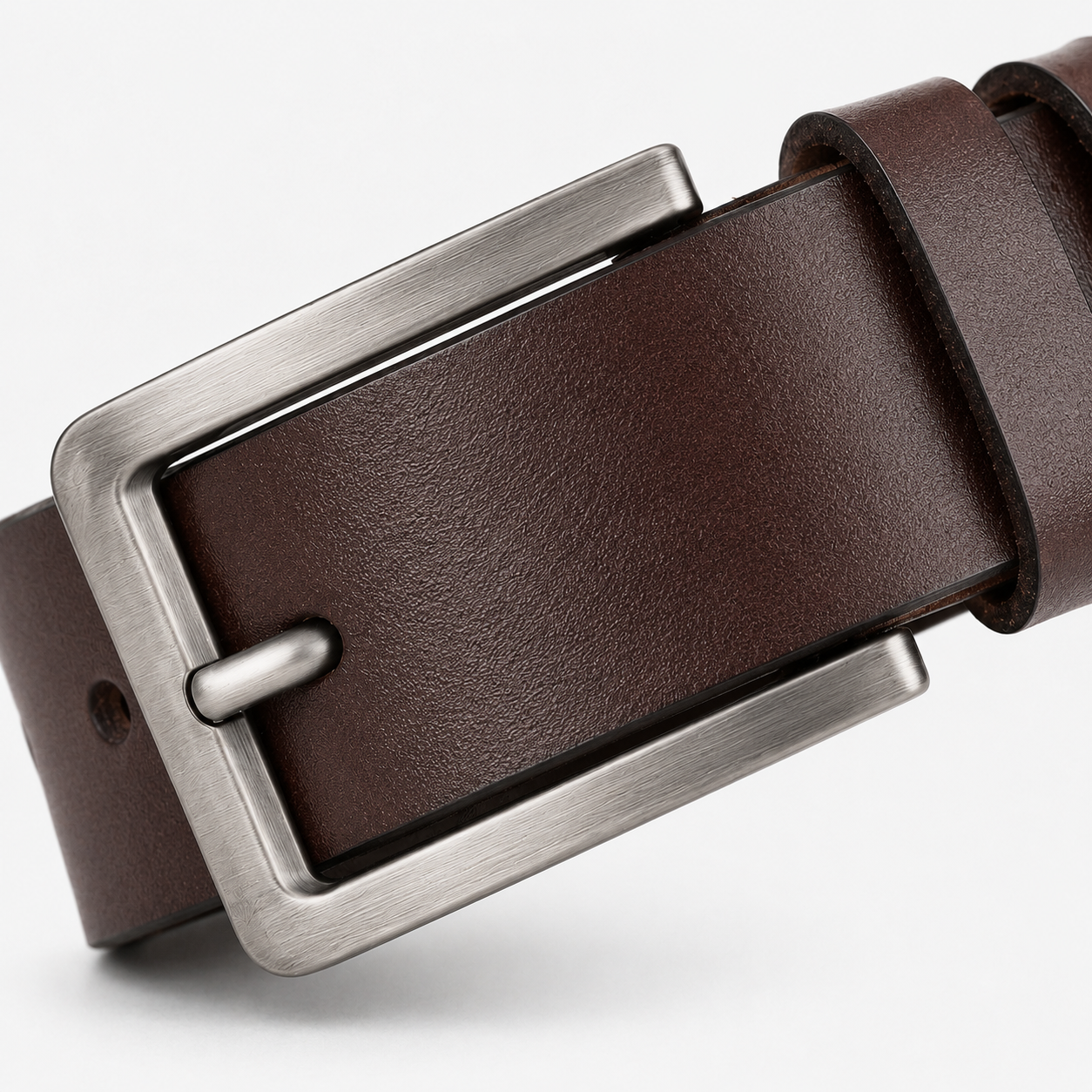 Ceinture Classique En Cuir À Boucle Ardillon Marron détails Homme Univers Ceinture