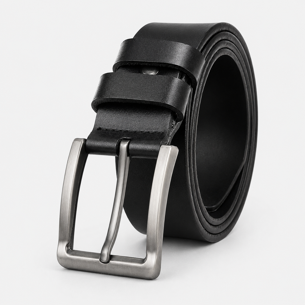 Ceinture Classique En Cuir À Boucle Ardillon Noire Homme Univers Ceinture