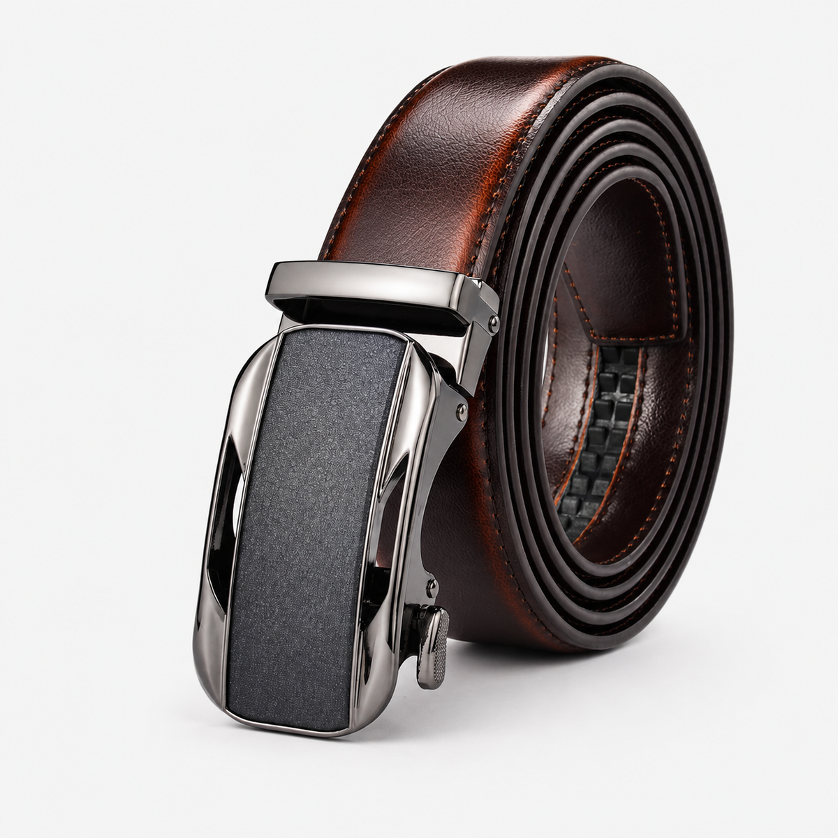 Ceinture À Cliquet En Cuir Véritable Avec Boucle Automatique Homme Univers Ceinture