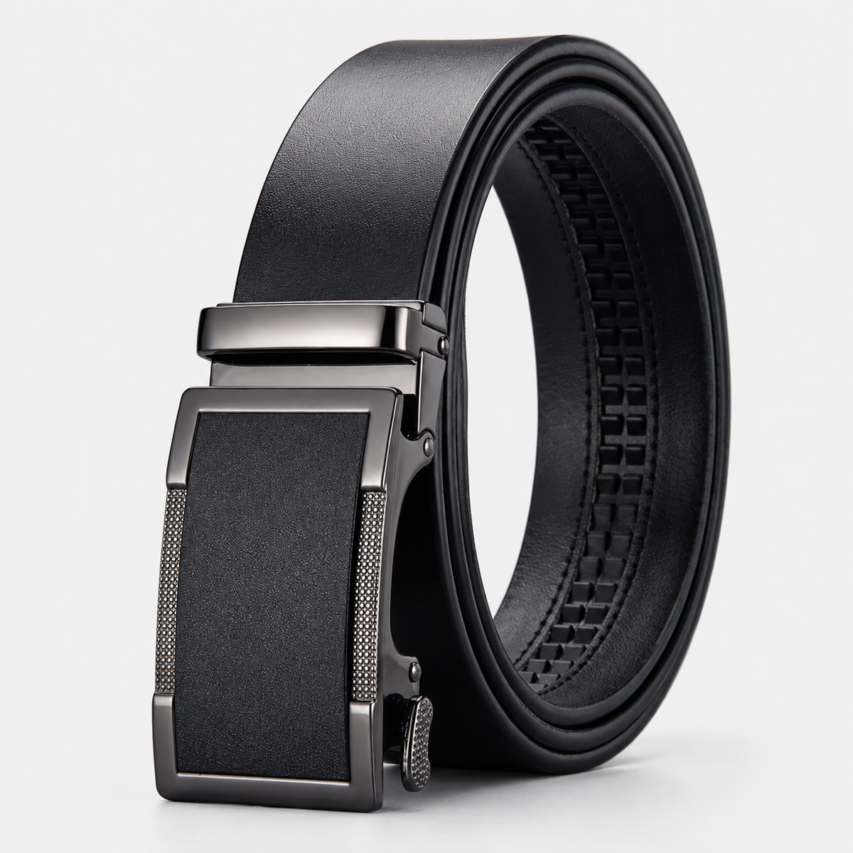 Ceinture À Crémaillère En Cuir De Vachette À Boucle Univers Ceinture