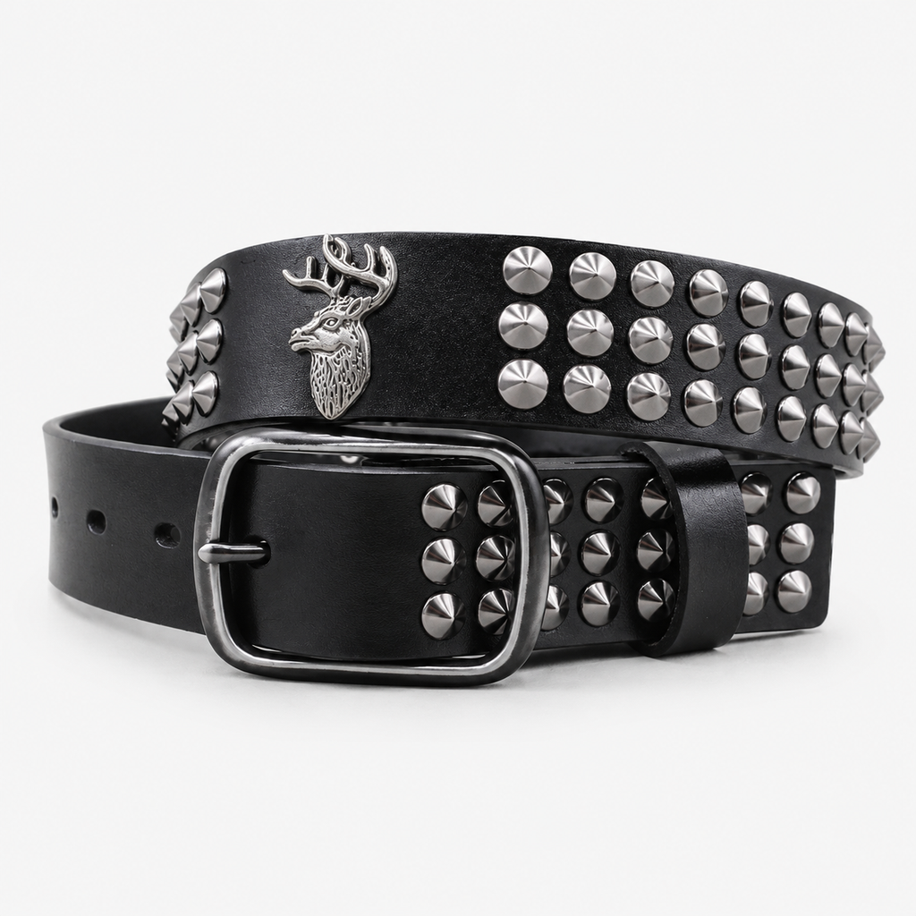 Ceinture Cuir Femme Pour Jean Cloutée Cerf Univers Ceinture