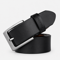Ceinture Décontractée Noire Pour Homme En Cuir De Vachette