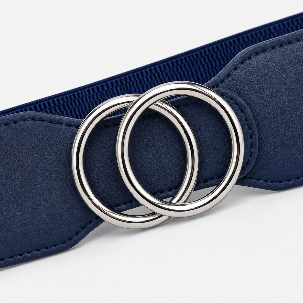Ceinture Elastique Pour Robe Large Marine Femme détails boucle Univers Ceinture