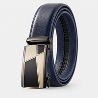 Ceinture En Cuir Bleu marine À Boucle Automatique Homme Univers Ceinture