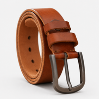 Ceinture En Cuir Camel De Vachette, Largeur 3,8 Cm Homme Univers Ceinture
