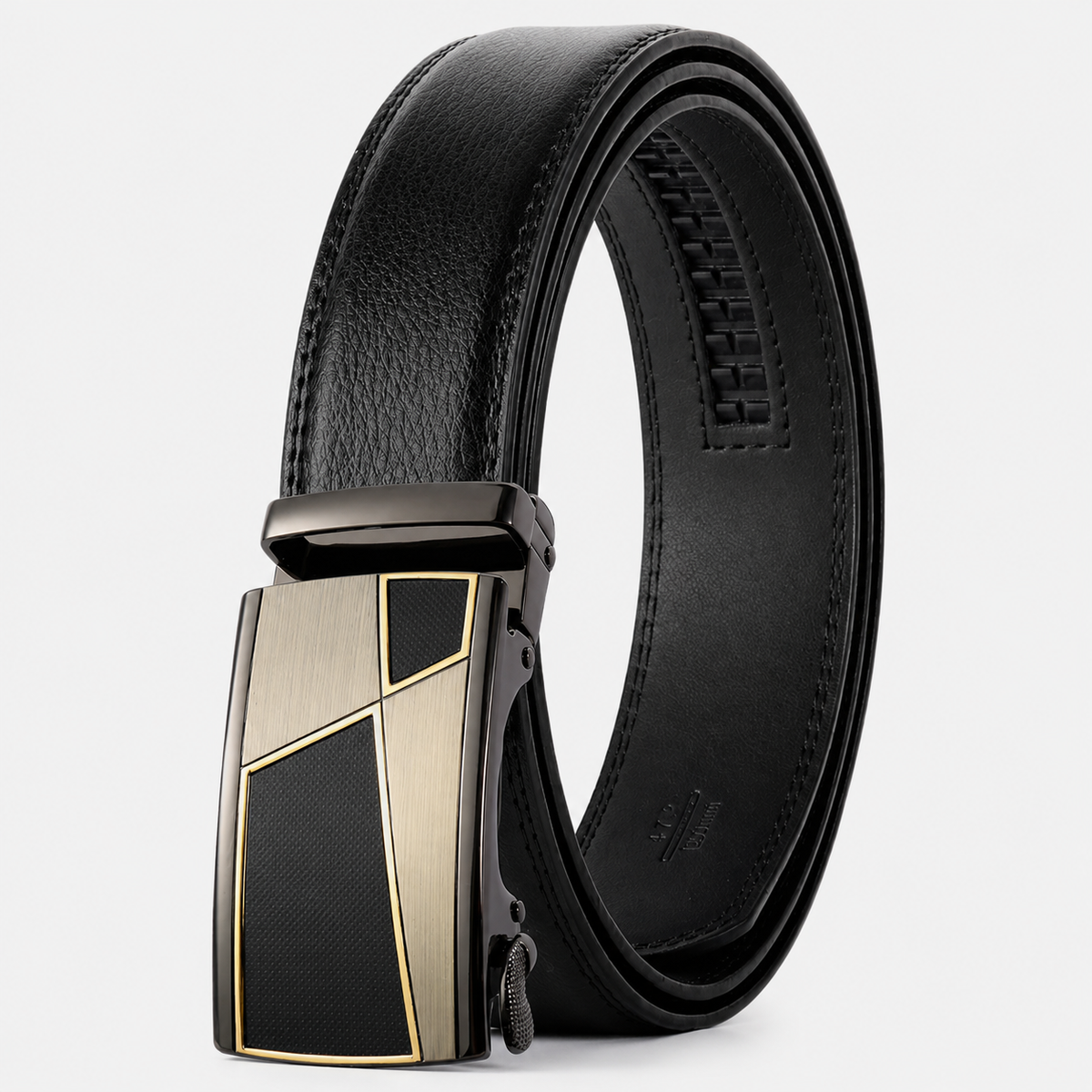 Ceinture En Cuir Noir À Boucle Automatique Homme Univers Ceinture