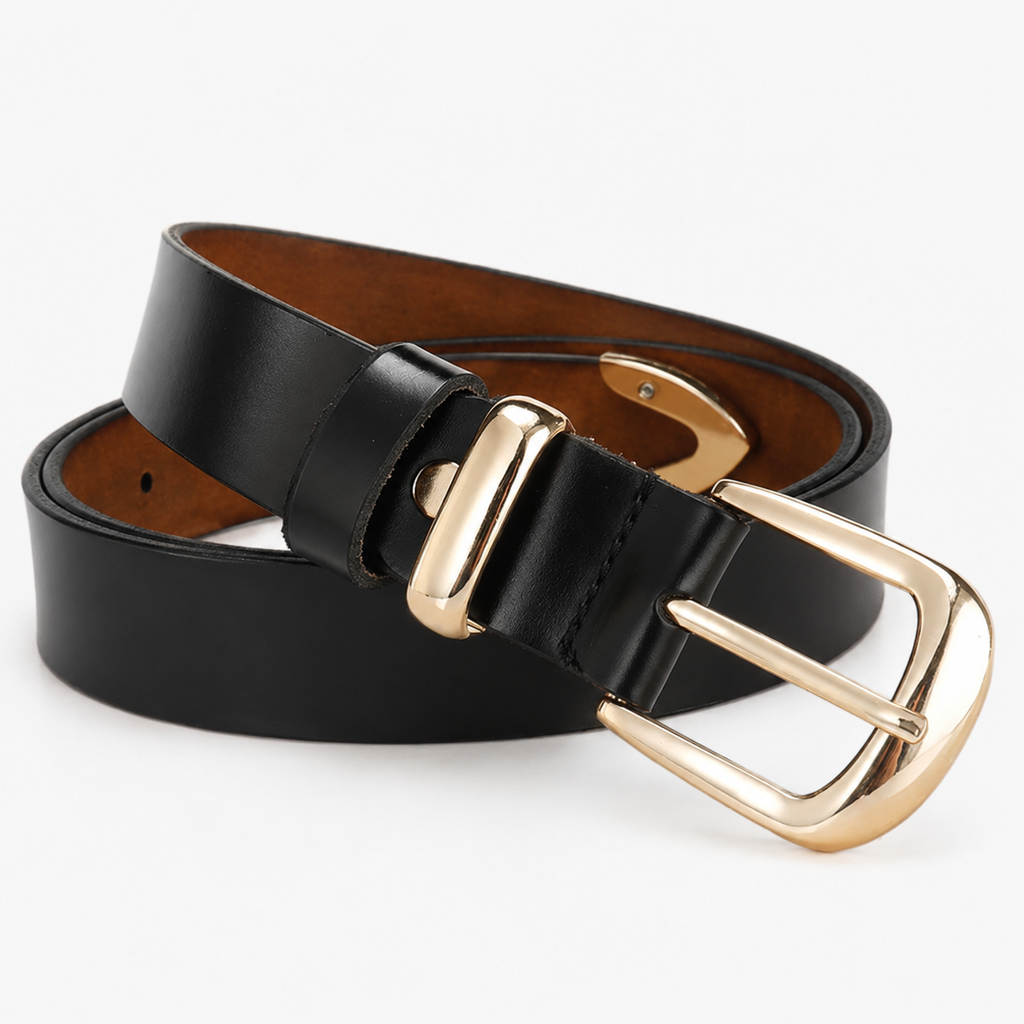Ceinture En Cuir Noir détail Femme Univers Ceinture