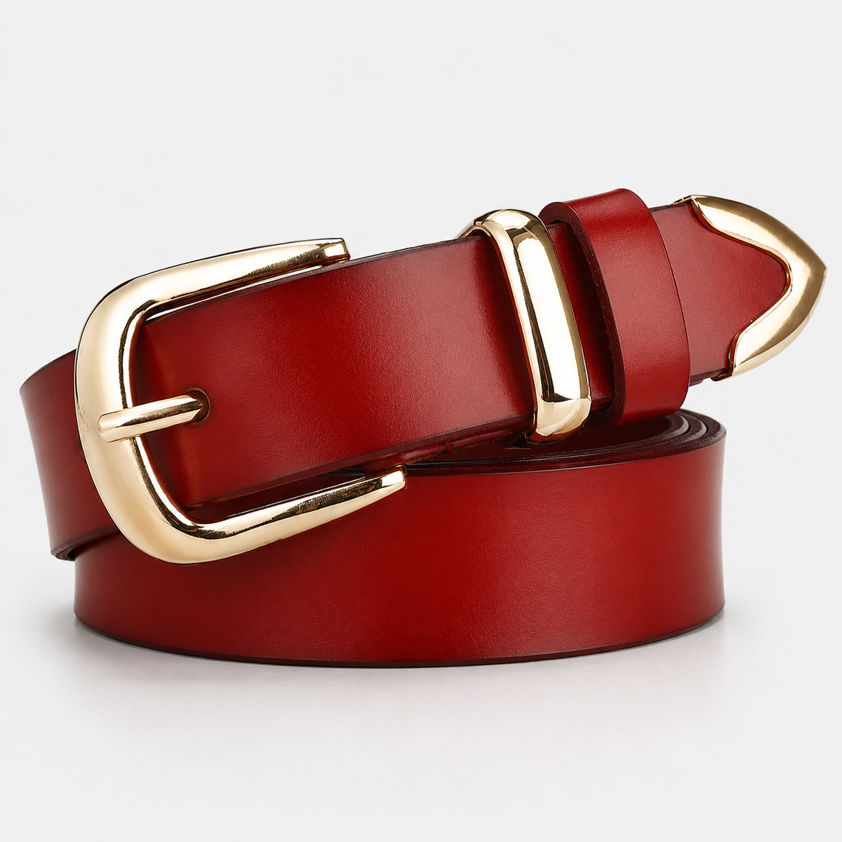 Ceinture En Cuir Rouge Femme Univers Ceinture