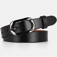 Ceinture Femme En Cuir De Vachette Avec Boucle Ovale Noire Univers Ceinture