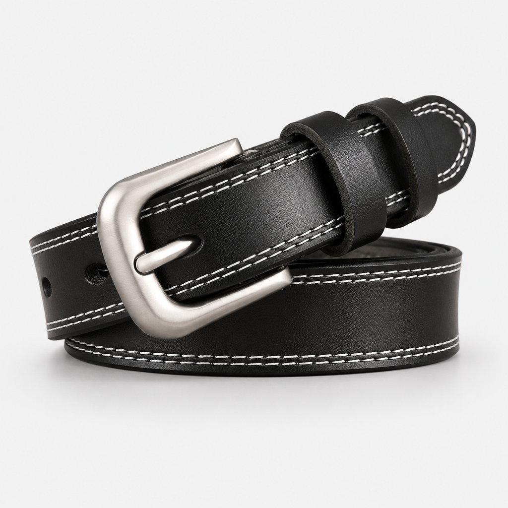 Ceinture Fine En Cuir Noir Femme Univers Ceinture