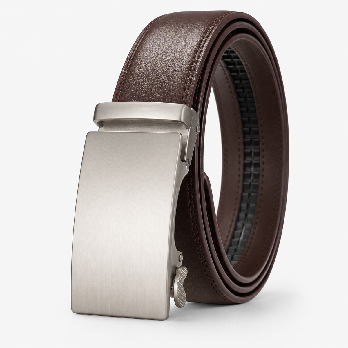 Ceinture Homme En Cuir Café À Boucle Automatique Univers Ceinture