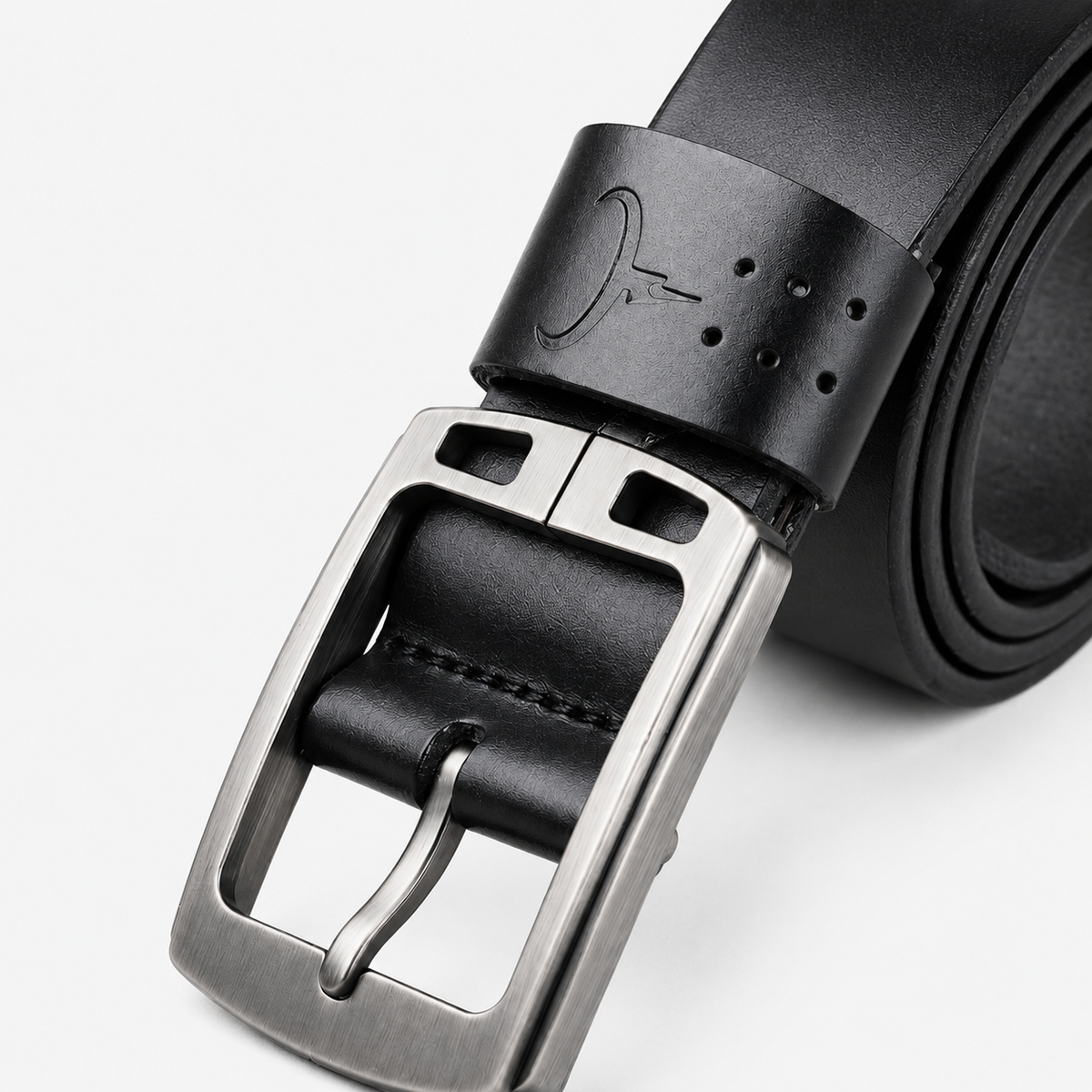 Ceinture Homme En Cuir De Vachette À Boucle Ardillon Noir Univers Ceinture