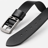 Ceinture Homme En Cuir De Vachette À Boucle Ardillon Noir Univers Ceinture