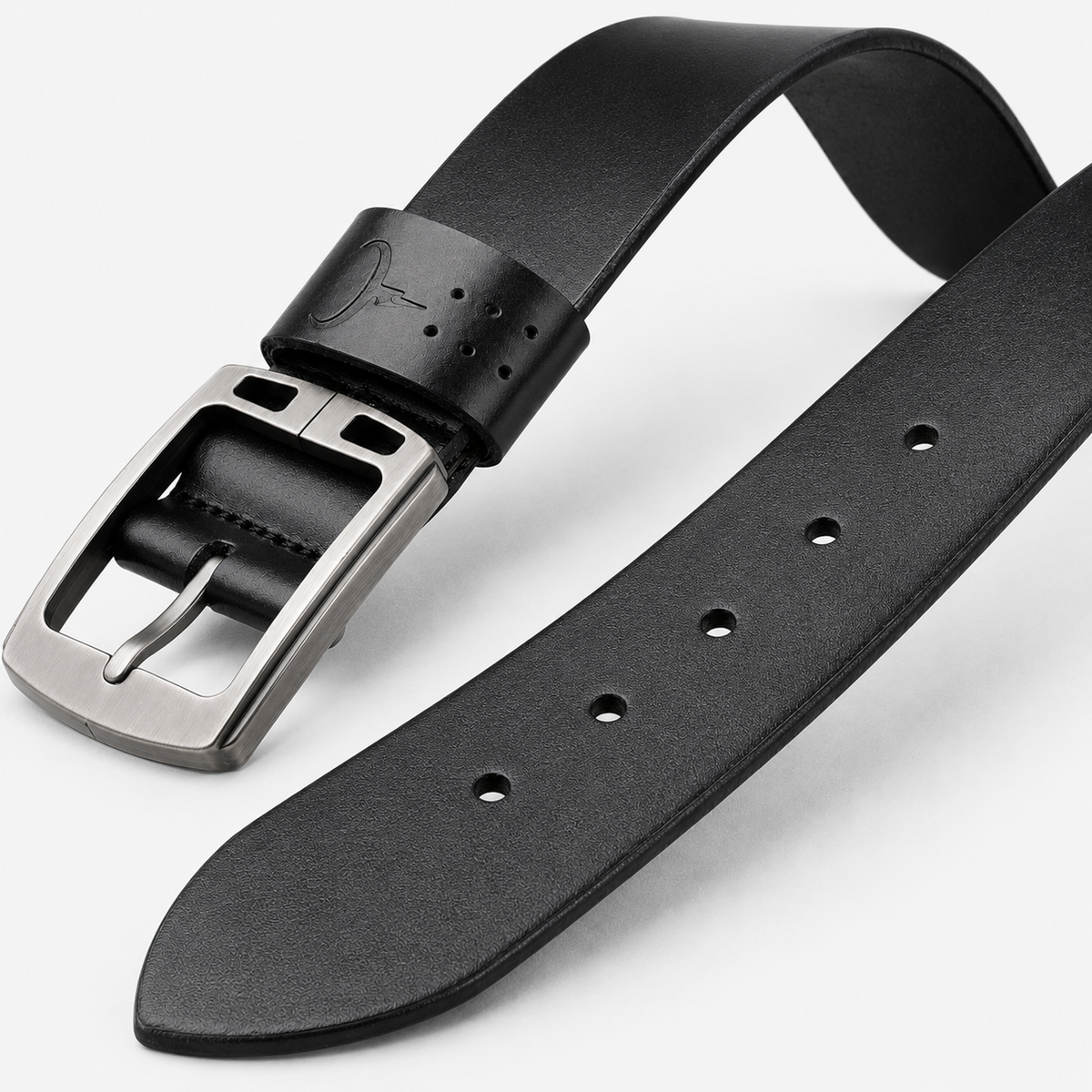 Ceinture Homme En Cuir De Vachette À Boucle Ardillon Noir Univers Ceinture