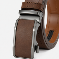 Ceinture Homme Marron À Boucle Automatique détails Univers Ceinture
