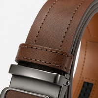 Ceinture Homme Marron À Boucle Automatique détails Univers Ceinture