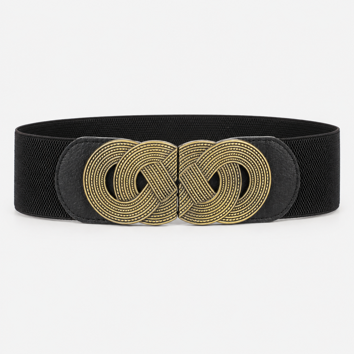 Ceinture Large Boucle Métal Élastique Noire Femme Univers Ceinture