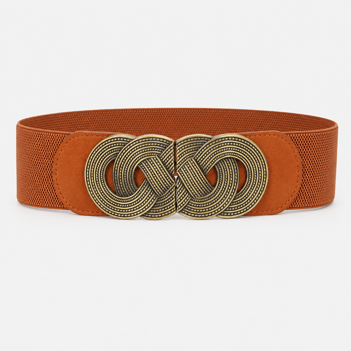 Ceinture Large Boucle Métal Élastique Orange Femme Univers Ceinture