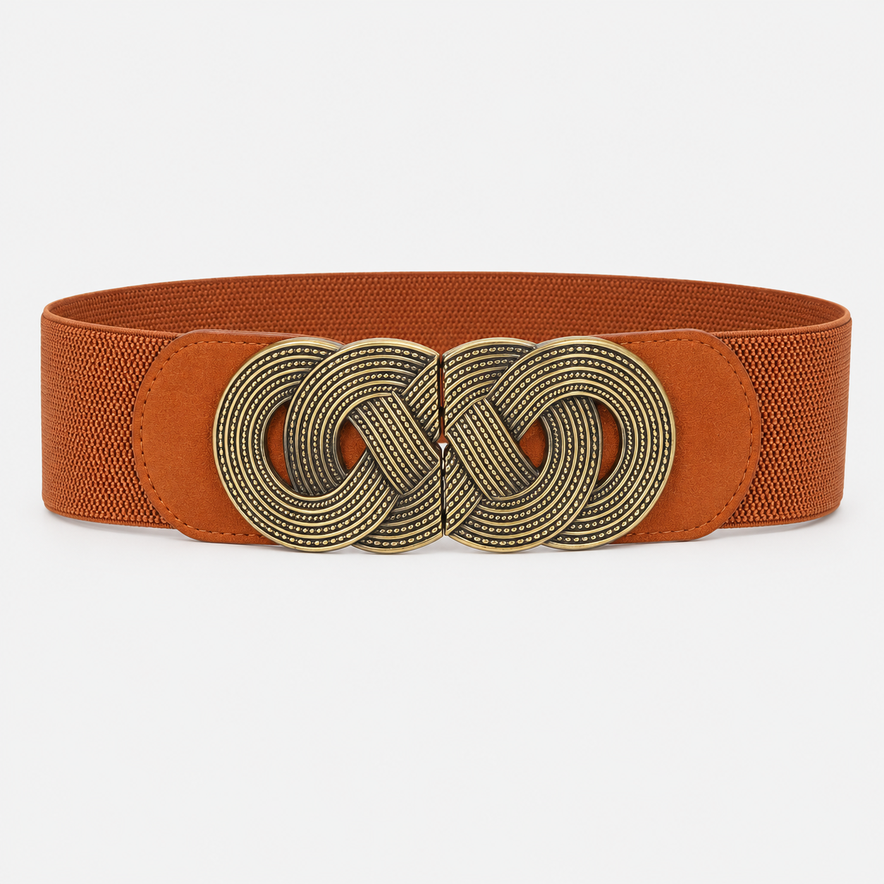 Ceinture Large Boucle Métal Élastique Orange Femme Univers Ceinture