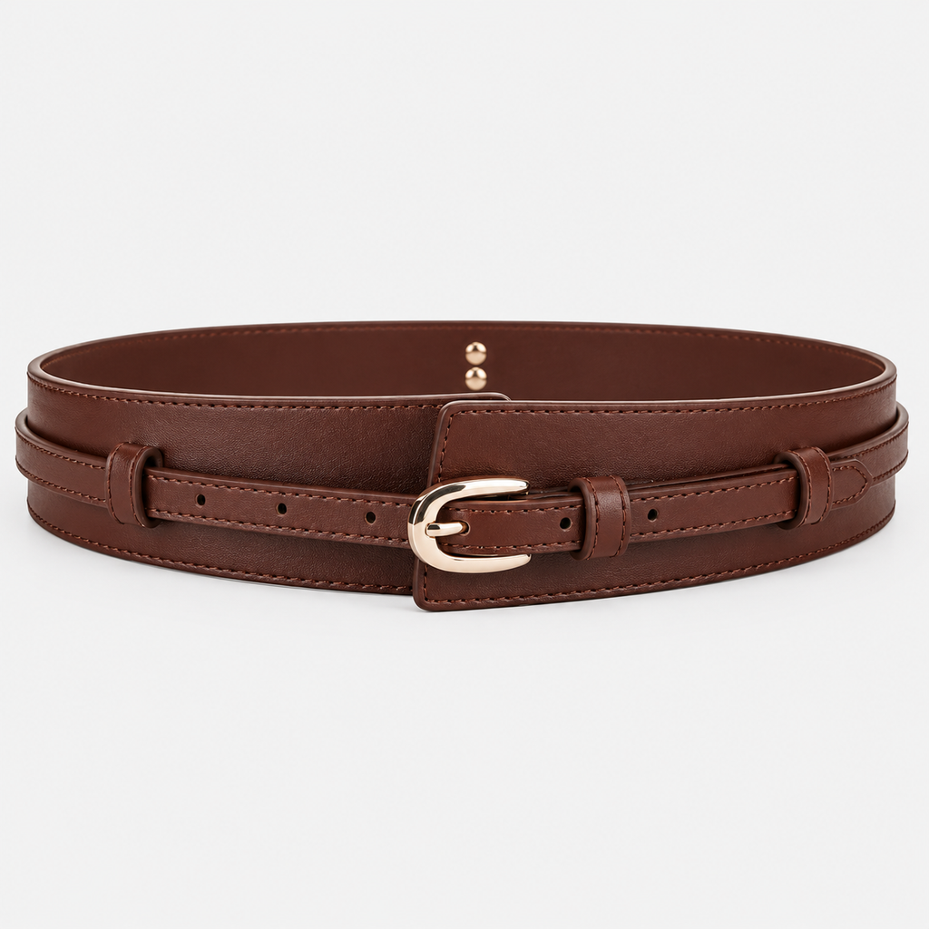 Ceinture Large Similicuir Café femme Univers Ceinture