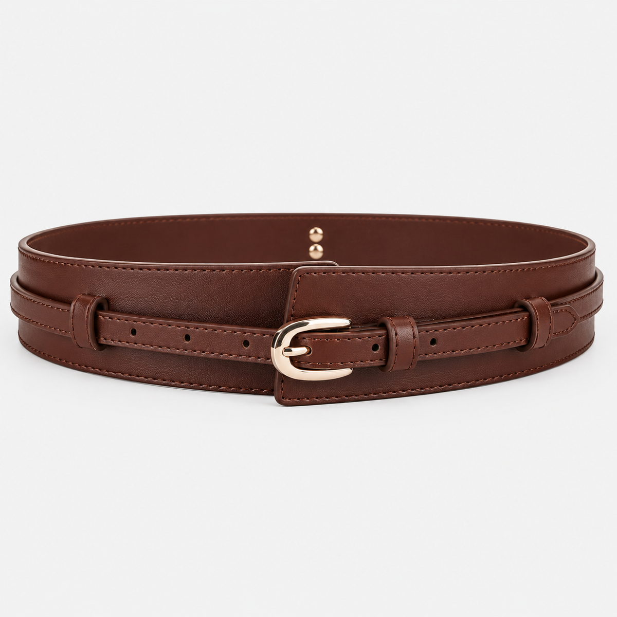 Ceinture Large Similicuir Café femme Univers Ceinture