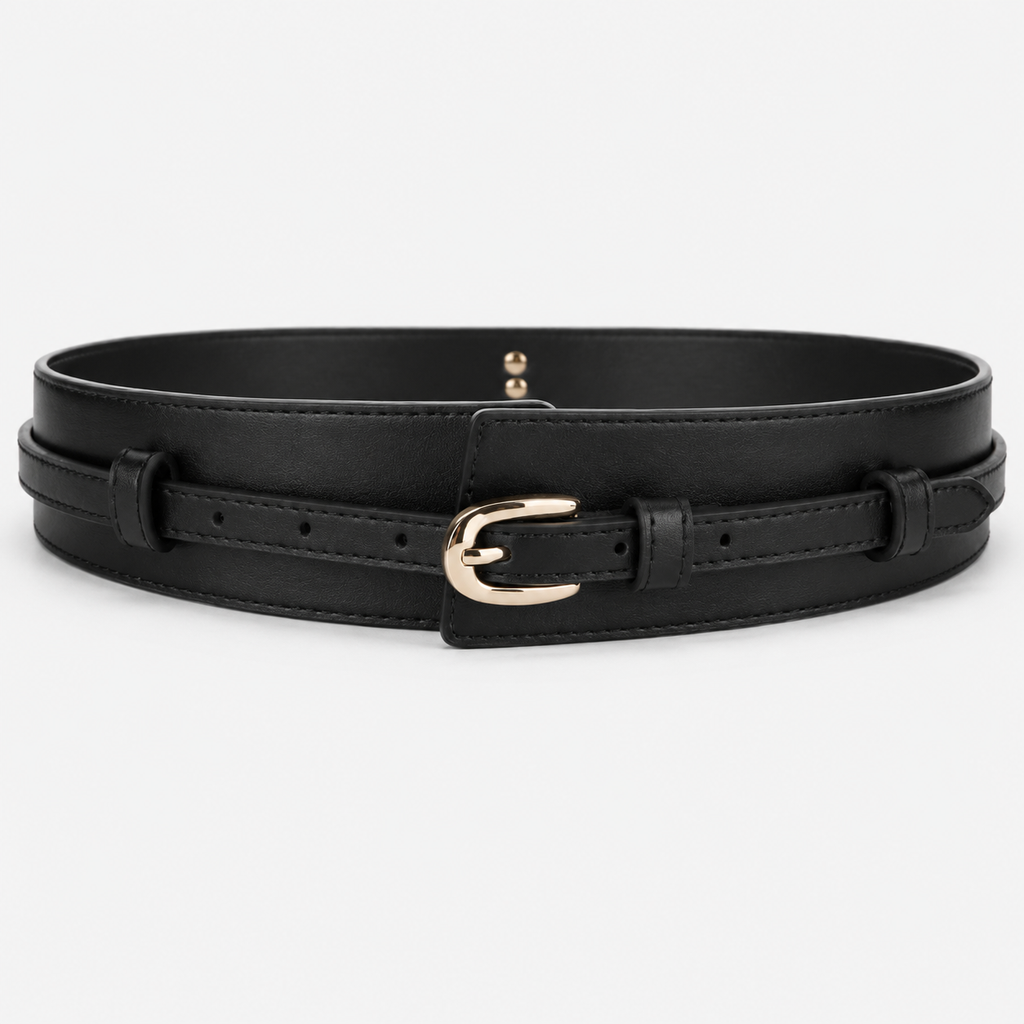 Ceinture Large Similicuir Noir femme Univers Ceinture