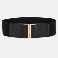 Ceinture Large Élastique Pour Robe À Boucle Dorée Noire Univers Ceinture