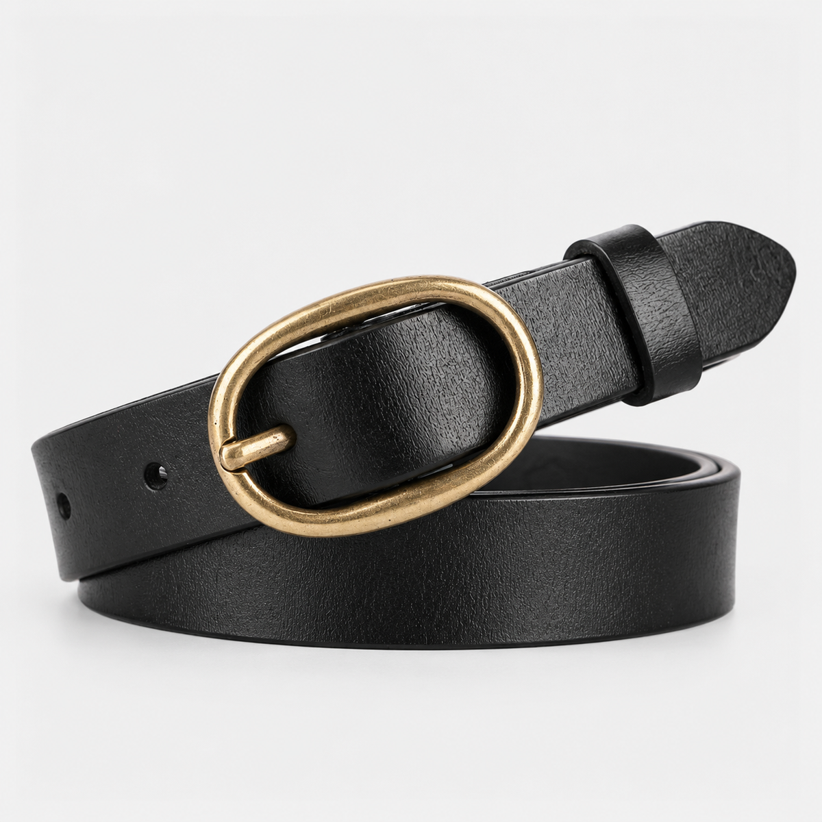 Ceinture Noire En Cuir De Vachette À Boucle Ardillon Femme univers ceinture
