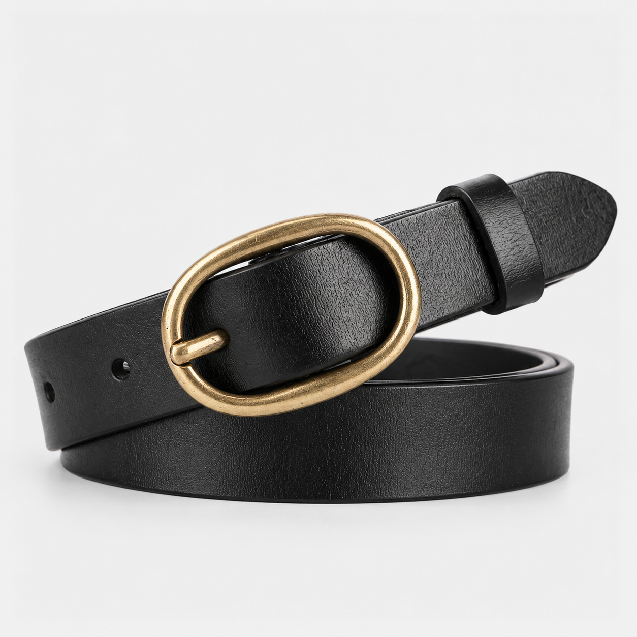 Ceinture Noire En Cuir De Vachette À Boucle Ardillon Femme univers ceinture