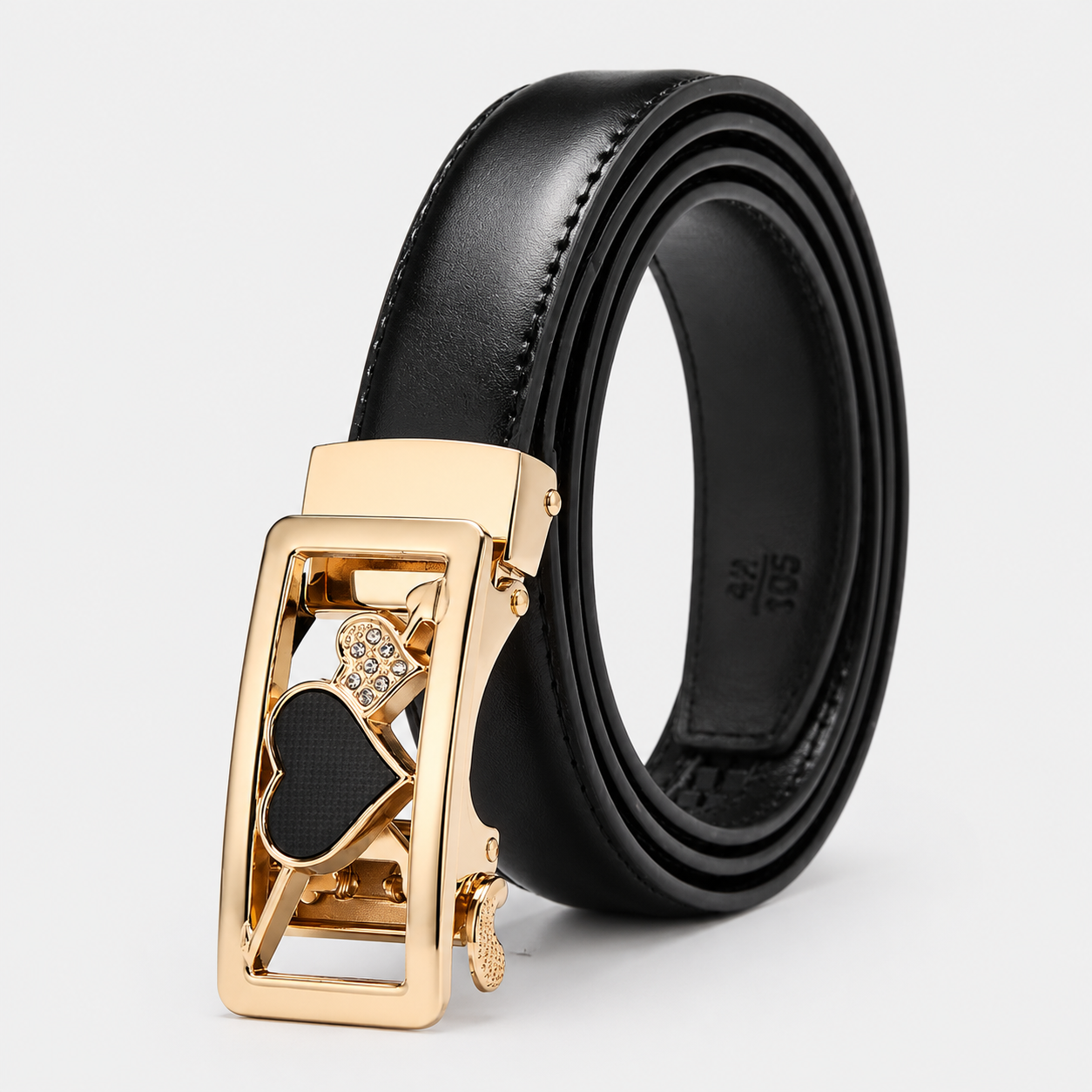 Ceinture Noire Femme À Boucle Automatique En Simili-Cuir Univers Ceinture