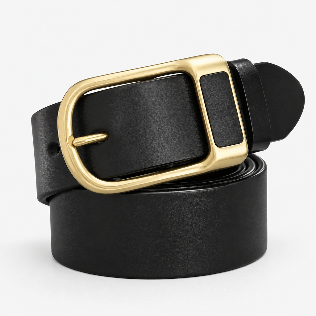 Ceinture Noire Pour Homme À Boucle Dorée Univers Ceinture