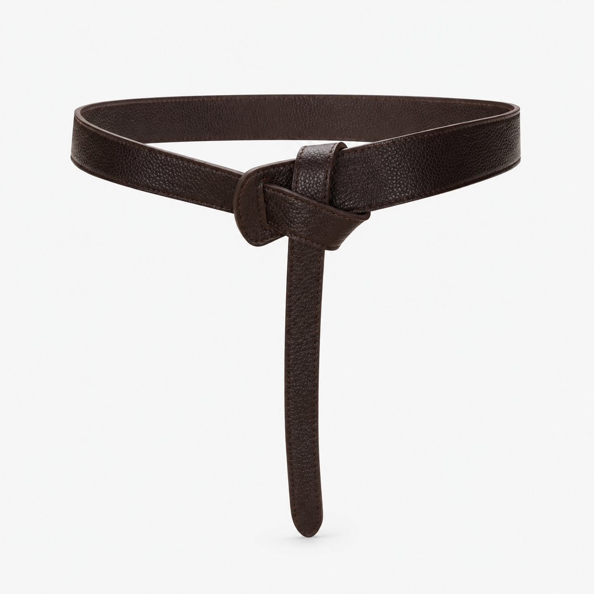 Ceinture À Nouer En Cuir Café Femme Univers Ceinture