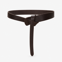 Ceinture À Nouer En Cuir Café Femme Univers Ceinture