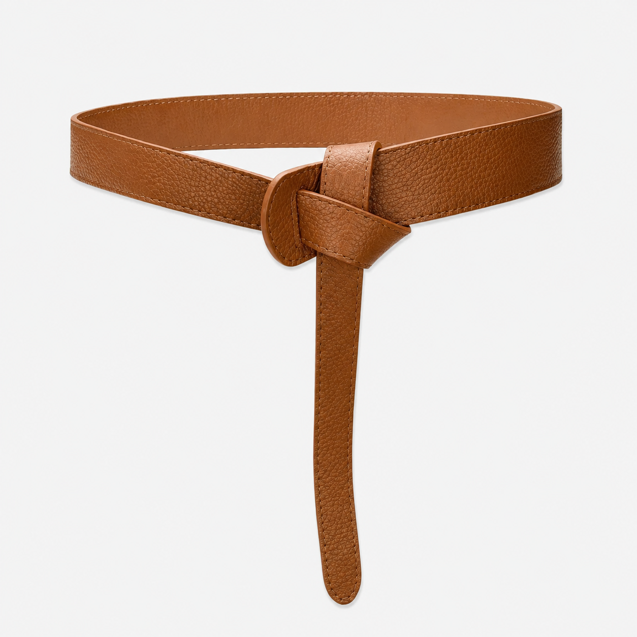 Ceinture À Nouer En Cuir Caramel Femme Univers Ceinture