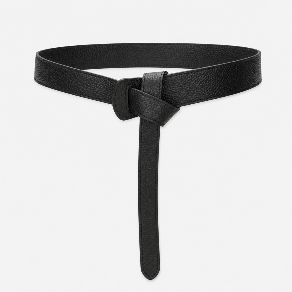 Ceinture À Nouer En Cuir Noir Femme Univers Ceinture