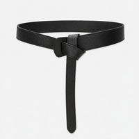 Ceinture À Nouer En Cuir Noir Femme Univers Ceinture