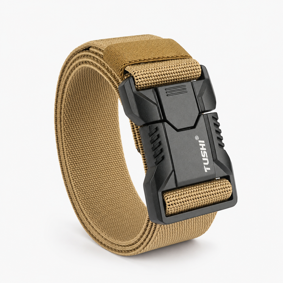 Ceinture Tactique Élastique En Alliage D’Aluminium Beige Homme Univers Ceinture