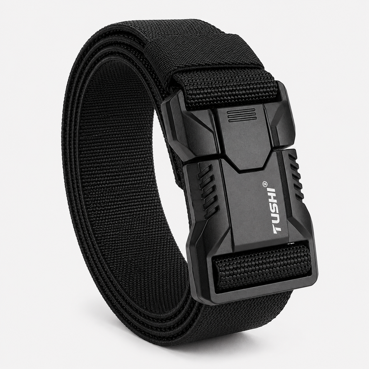 Ceinture Tactique Élastique En Alliage D’Aluminium Noire Homme Univers Ceinture