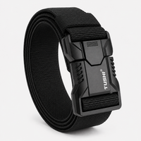 Ceinture Tactique Élastique En Alliage D’Aluminium Noire Homme Univers Ceinture
