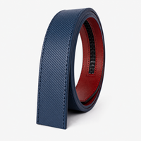 Ceinture Toutes Saisons Sans Boucle En Cuir Bleu Univers Ceinture
