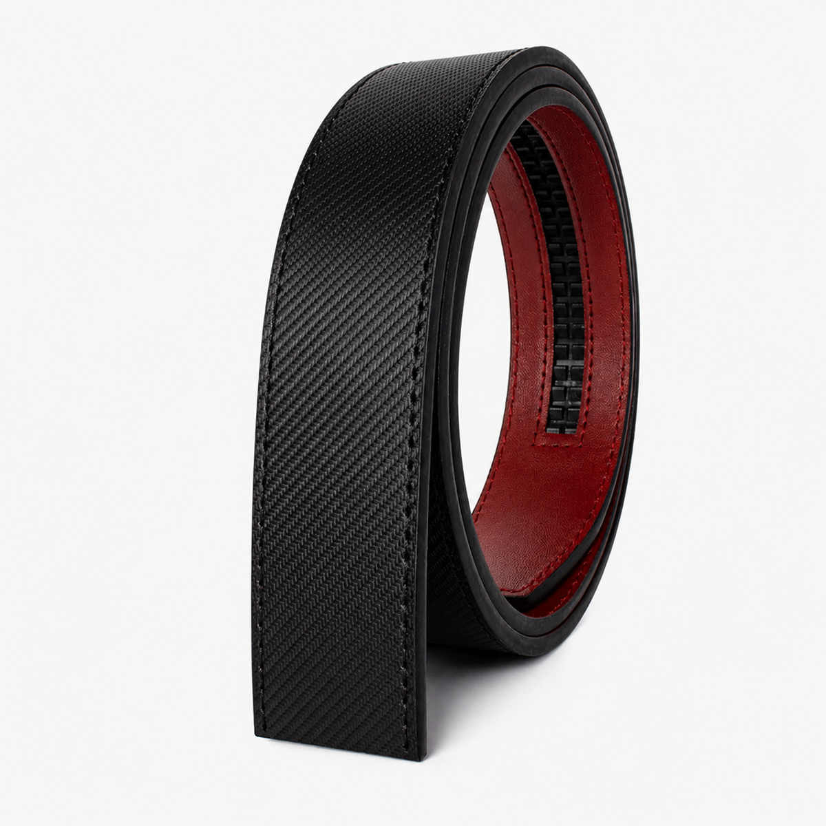 Ceinture Toutes Saisons Sans Boucle En Cuir Noir Univers Ceinture