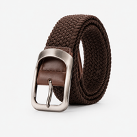 Ceinture Tressée Élastique En Polyester Marron Univers Ceinture