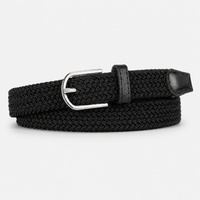 Ceinture Tressée Élastique Sans Trou Noire Homme Univers Ceinture