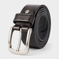 Ceinture Vintage En Cuir De Vachette À Boucle Ardillon Noir Homme Univers Ceinture