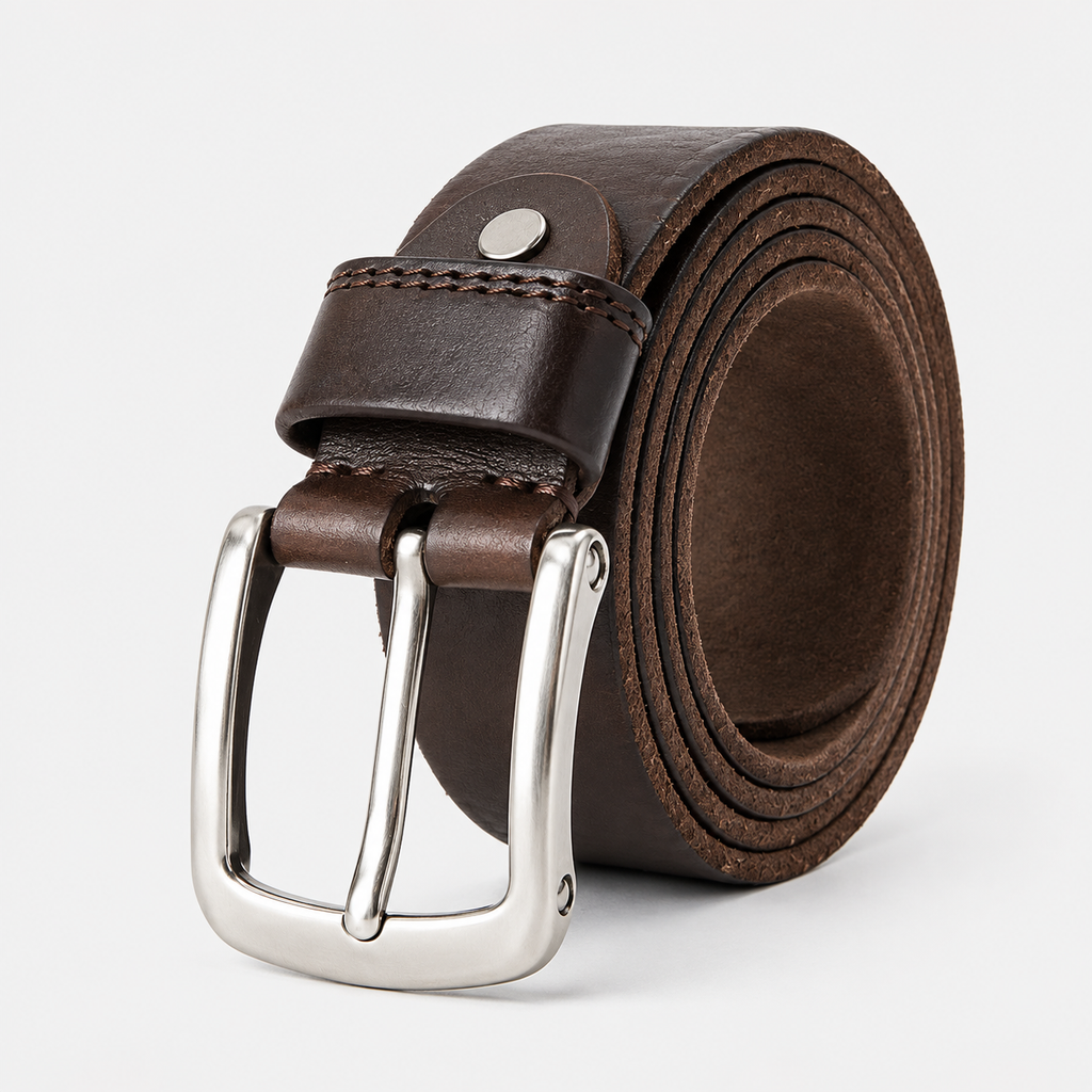 Ceinture Vintage En Cuir De Vachette À Boucle Ardillon café Homme Univers Ceinture