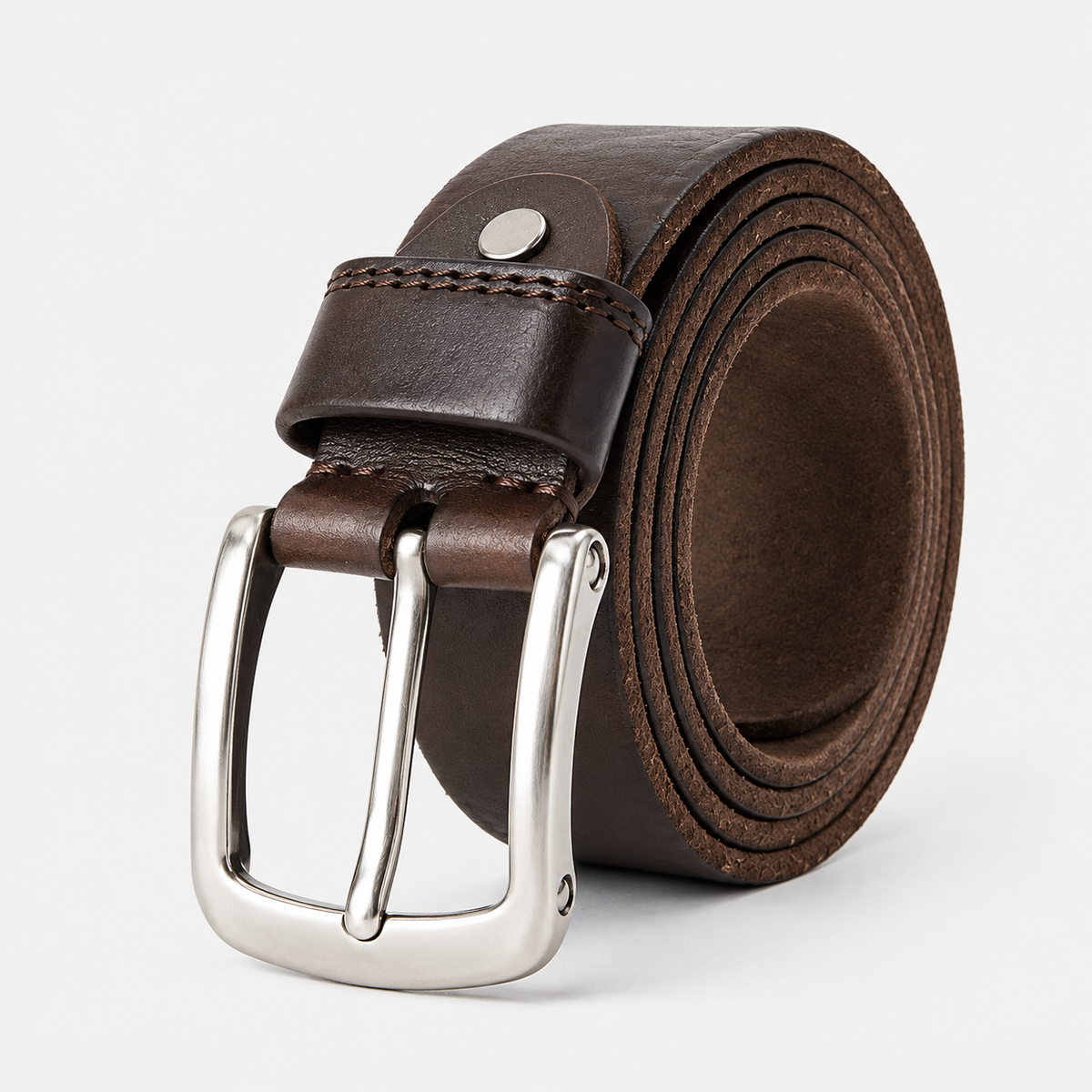 Ceinture Vintage En Cuir De Vachette À Boucle Ardillon café Homme Univers Ceinture