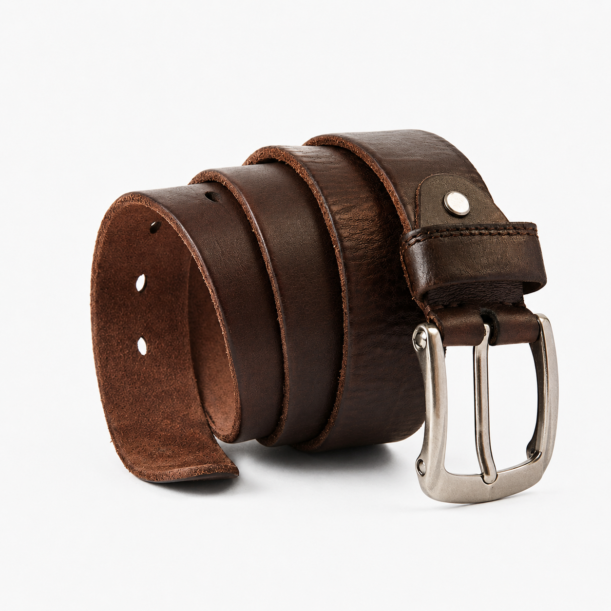 Ceinture Vintage En Cuir De Vachette À Boucle Ardillon café Homme Univers Ceinture